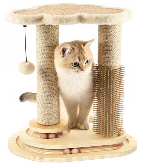 Sisal Scratching Post with Perch